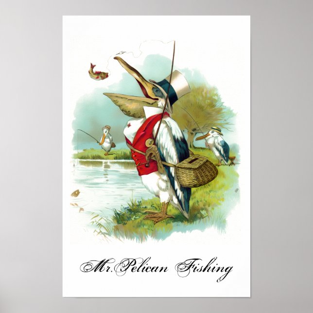 MR PELIKAN FISKAR POSTER (Framsidan)