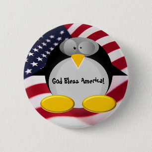 Mr.Penguin - Välsigna dig Amerika Knapp