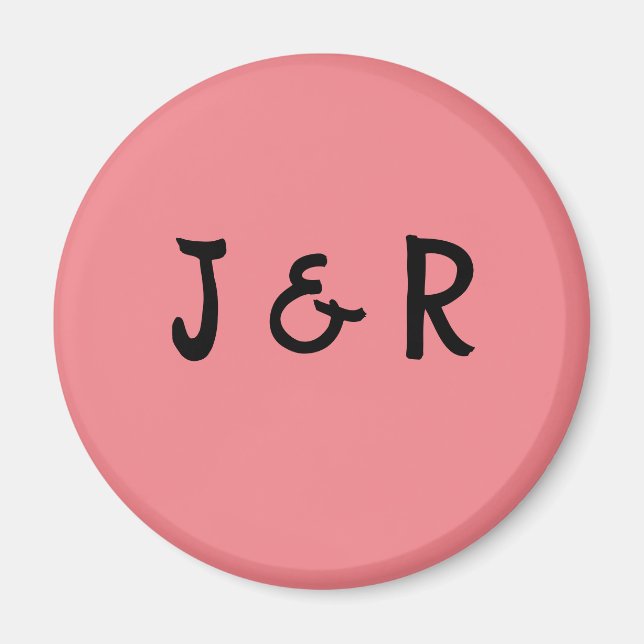 Mr. personlig rosa bröllop magnet (Framsidan)