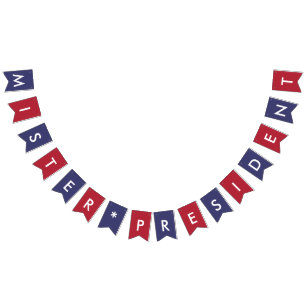 Mr President USA Typography Mr American Flagga
