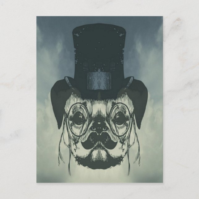 Mr Pug på ett kort (Framsida)