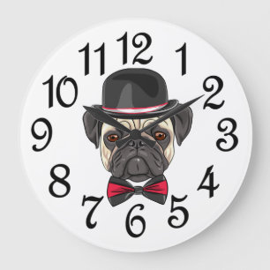 Mr Pug Stor Klocka