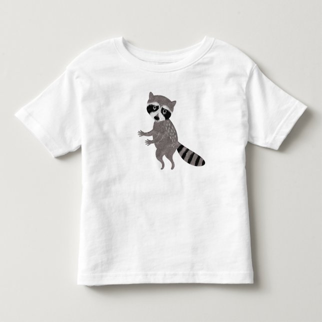 Mr. Raccoon Kul T-shirt för barn (Framsida)