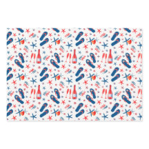 Mr & Red Blue Champagne Flinflip flops Beach