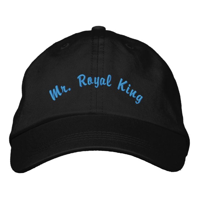 Mr Royal King Elegant Mörkt Tema-Hatt Cool Vibe Broderad Keps (Framsida)