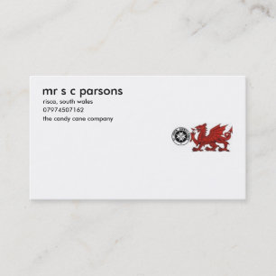 mr s c parsons visitkort