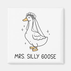 Mr. Silly Goose Och Mrs. Silly Goose Par Matchi Magnet