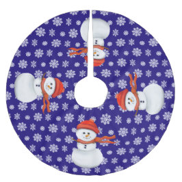 Mr. Snowman Julgransmatta Borstad Polyester