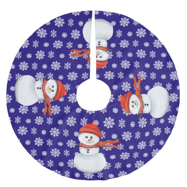 Mr. Snowman Julgransmatta Borstad Polyester (Framsidan)