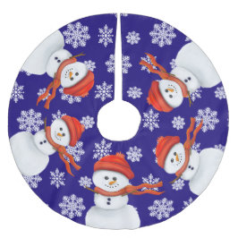Mr. Snowman Julgransmatta Borstad Polyester
