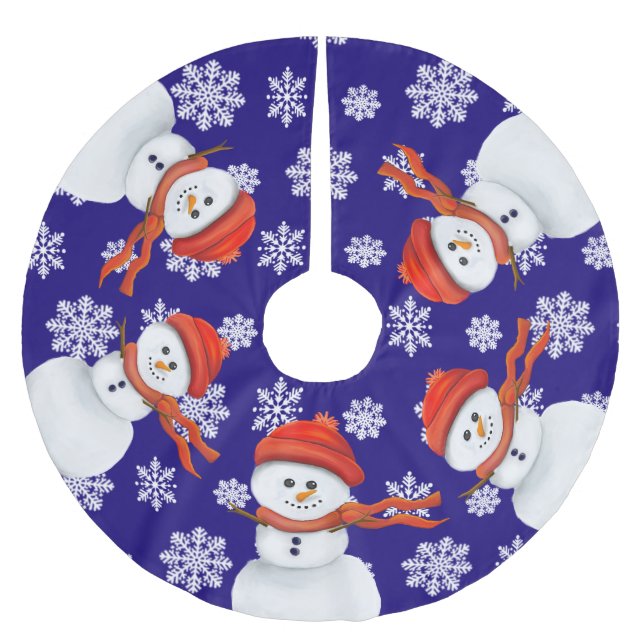 Mr. Snowman Julgransmatta Borstad Polyester (Framsidan)