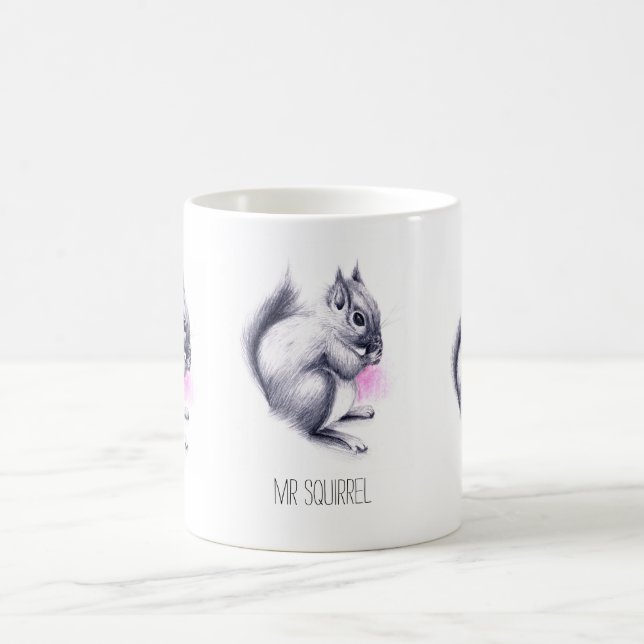 Mr Squirrel| Anpassat namn Kaffemugg (Center)