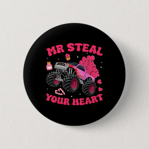Mr Steal Heart Monster Truck Förälskad Romantisk V Knapp