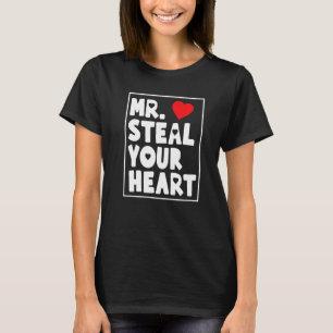 Mr Steal you Heart for Boys Småbarn Valentine's T Shirt