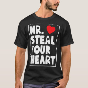 Mr Steal you Heart for Boys Småbarn Valentine's T Shirt