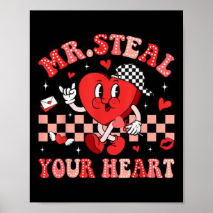 Mr Steal you Heart for Boys Småbarn Valentiness Poster