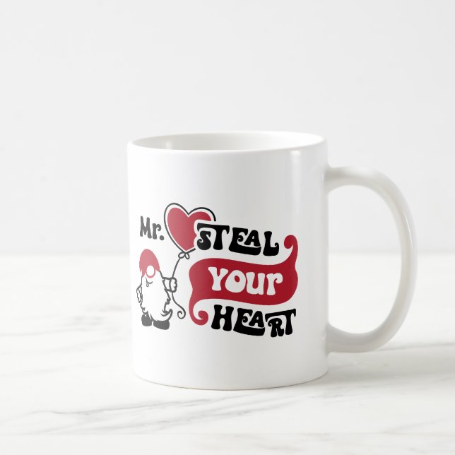 Mr. Steal Your Heart - Alla hjärtans dag Kaffemugg (Höger)