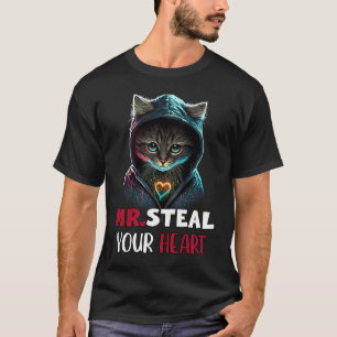 Mr Steal Your Heart Katt Alla Hjärtans Dag V Dag P T Shirt