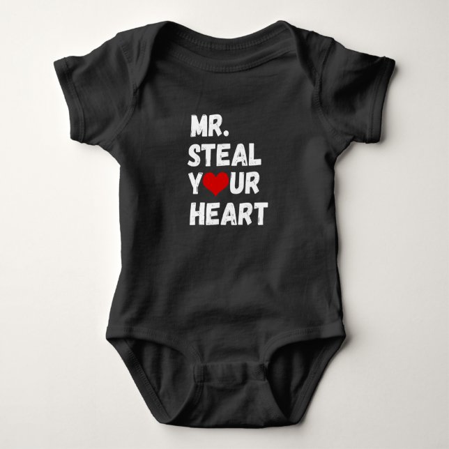 Mr Steal Your Heart Valentine Day T Shirt (Framsida)