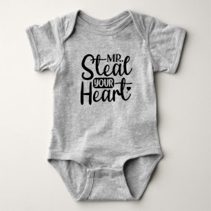 Mr. Stjäl Ditt Hjärta Alla Hjärtans Dags Babyblus T Shirt