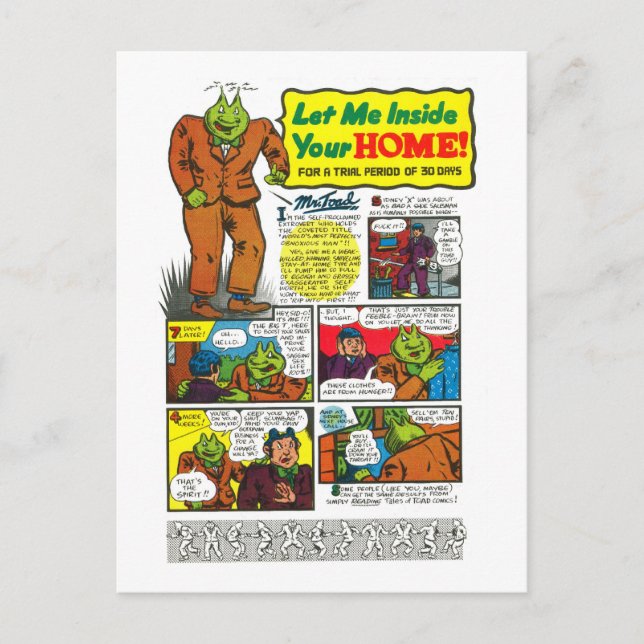 Mr Toad kommer att förändra ditt liv! Vykort (Framsida)