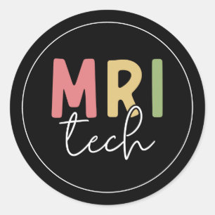 MRI Tech Teknikstöd från MRI Runt Klistermärke