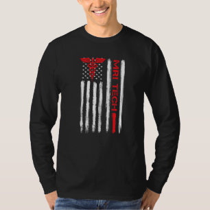 Mri Technolog American Flagga Xray Radiologic Rad T Shirt