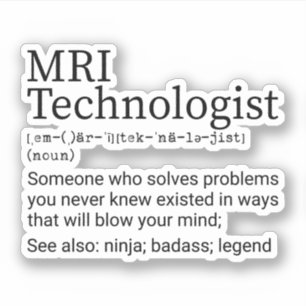 MRI Technolog Definition, MRI Tech Gift Klistermärken