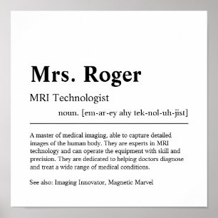 MRI Technolog Personlig Gift Poster