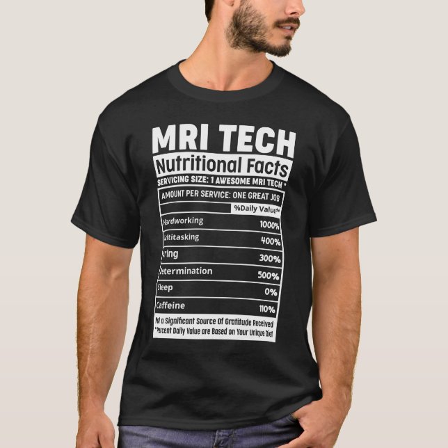 MRI Technolog Radiology Tech Magnetic Resonance T Shirt (Framsida)