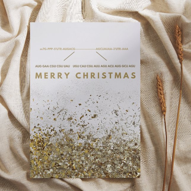 mRNA Biology lycklig christmas Julkort (Skapare uppladdad)