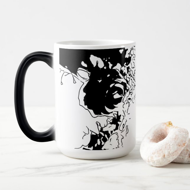 MRNStudios Blommig Kladde Magisk Mugg (Med munk)