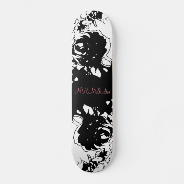 MRNStudios Flower Doodle Mini Skateboard Bräda 18,5 Cm (Framsida)