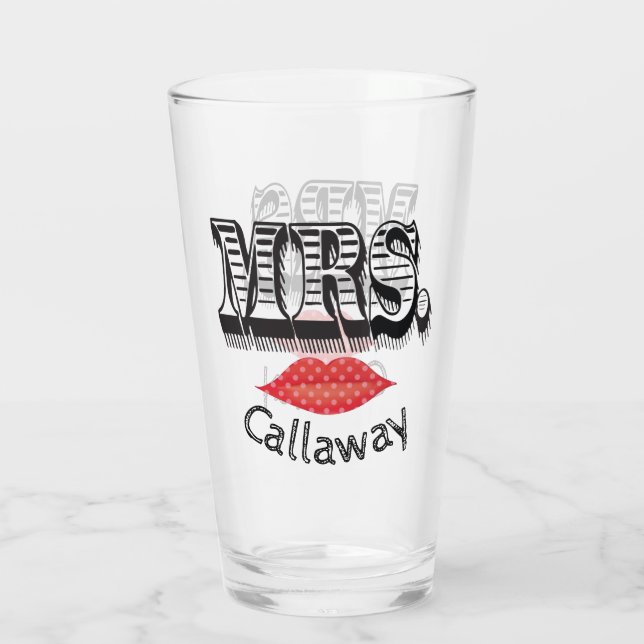 Mrs. Always Höger Bride Bröllop Funny Glaskopp (Baksida)