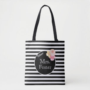 Mrs Anpassningsbarnas efternamn med Black & White Tygkasse