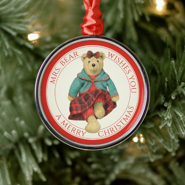 MRS BAR Premium Round Ornament + Text (Träd)