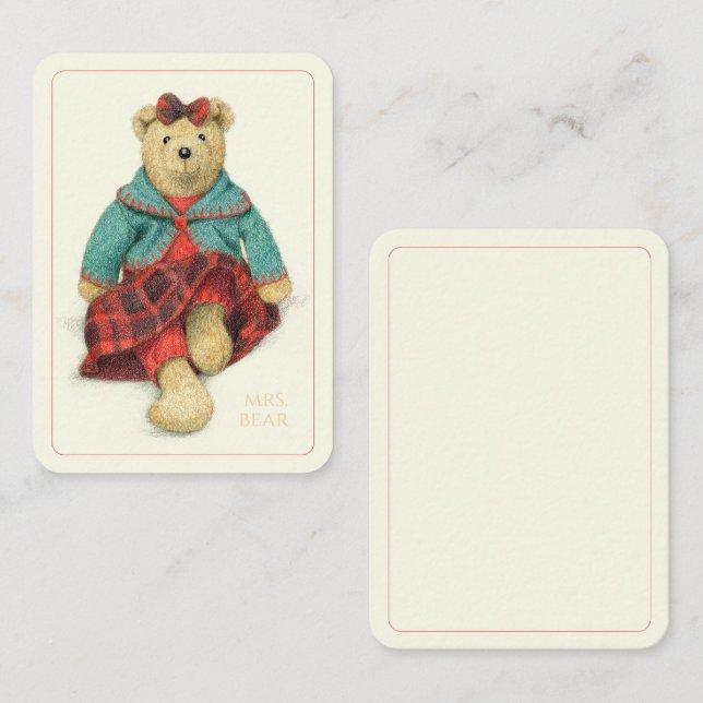 MRS BEAR 3,5 x 2,5-platta kort II (Fram/baksida)