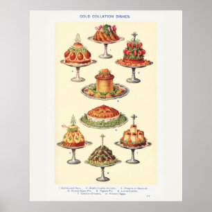 Mrs Beetons kalla anrättningsrätter konst Poster