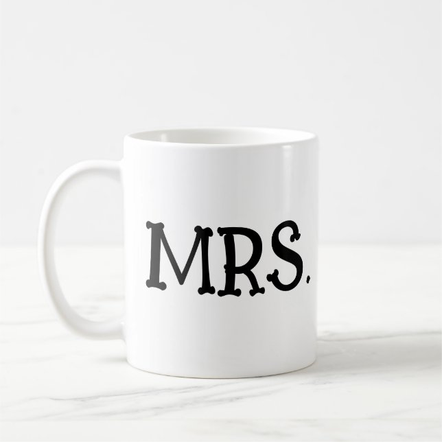 MRS BRIDE BRÖLLOP WIFE COFFEE MUGG (Vänster)