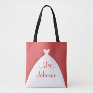 Mrs Bröllop Gown Red and White Tygkasse
