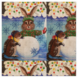 "Mrs Butterfields Snögubbe" Tyg