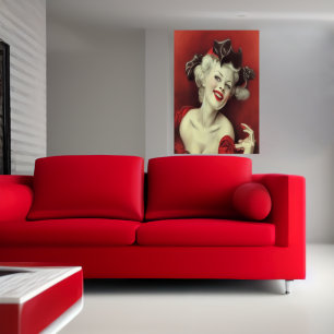 Mrs Claus AI Art Poster