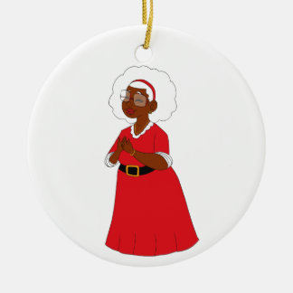 Mrs Claus Chocolate Julgransprydnad Keramik