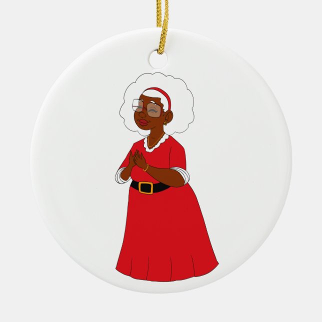 Mrs Claus Chocolate Julgransprydnad Keramik (Framsidan)