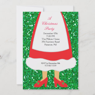 Mrs Claus jul Party Inbjudningar