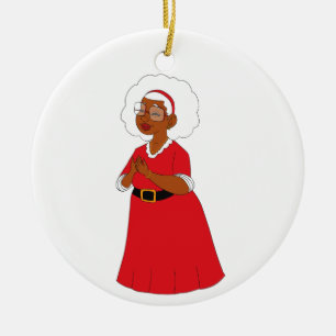 Mrs Claus Julgransprydnad Keramik