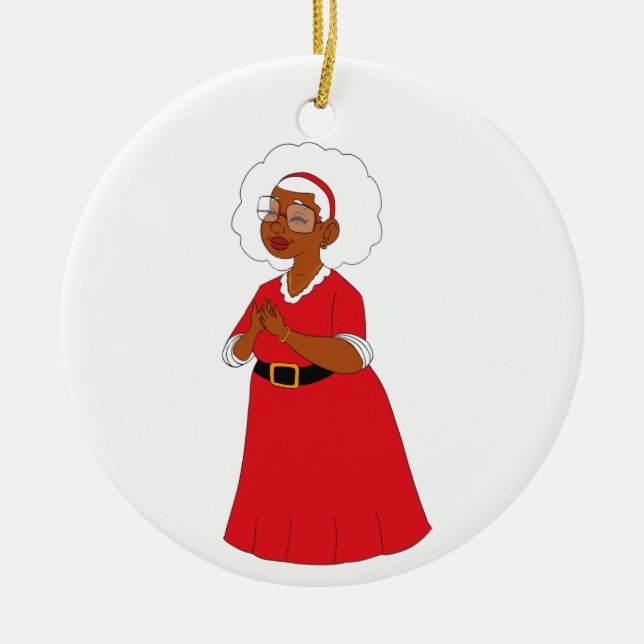 Mrs Claus Julgransprydnad Keramik (Framsidan)