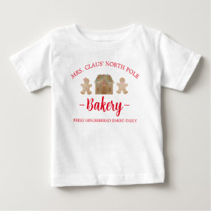 Mrs. Claus North Pole Bakery Julbaby T Shirt