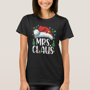 Mrs Claus Santa mössa julmatchande par pyjamas T Shirt