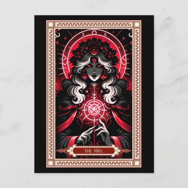 Mrs Claus Tarot Card Vykort (Framsida)